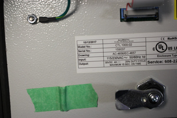 ACCUWEB MICRO 1000 WEB GUIDE SYSTEM W/CONTROLLER ACTUATOR AND SENSOR CTL 1000-02