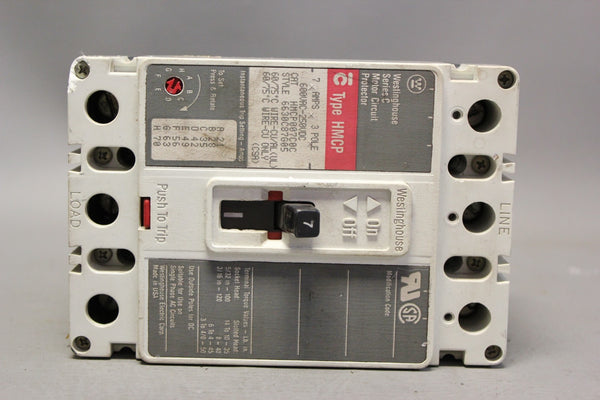 WESTINGHOUSE CIRCUIT BREAKER HMCP007C0C