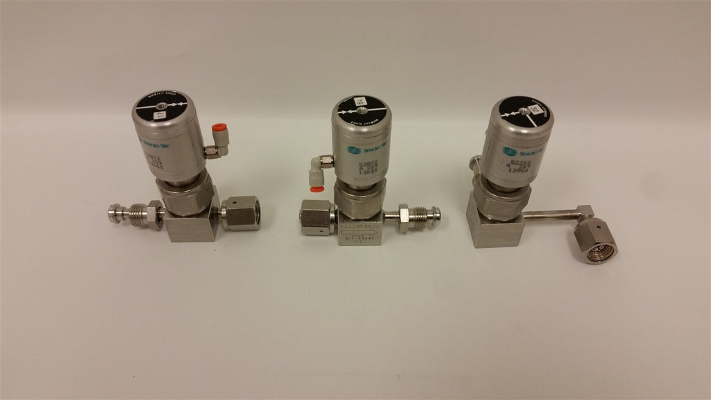 3 NUPRO HIGH PURITY BELLOWS SEALED VALVE WITH SYNCRO VAC ACTUATOR 52072 520254