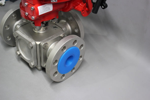 NEW TRIAC/AT CONTROLS 2" 3 WAY SS BALL VALVE WITH ACTUATOR ACTUATOR WE-1700