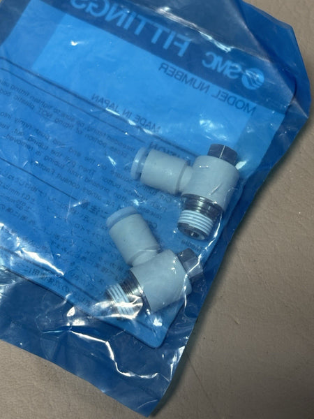 2- SMC KGV04-01S Elbow Push-to-Connect Tube Fitting Connector 6mm
