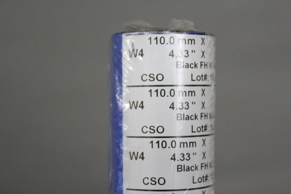 18 NEW CSO BLACK FH WAX THERMAL TRANSFER RIBBON 110mm x 74M 4.33" x 242'