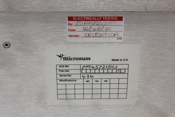 Waters MICROMASS Spectrometer M945721DC1 RF coil Assembly
