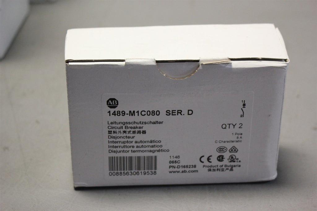 2 NEW ALLEN BRADLEY 8A CIRCUIT BREAKER 1489-M1C080 D