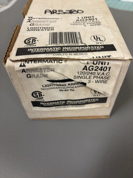 New Intermatic AG2401 Lightning Electrical Surge Arrester Grade Single Phase