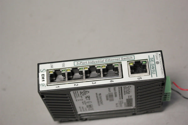 UNUSED STRIDE 5 PORT INDUSTRIAL ETHERNET SWITCH SE-5W5U