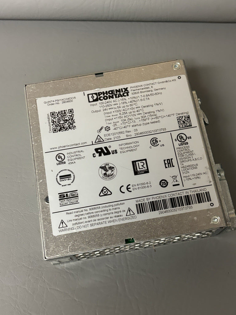 Phoenix Contact QUINT4-PS/1AC/24DC/5 Primary Switched Power Supply 2904600