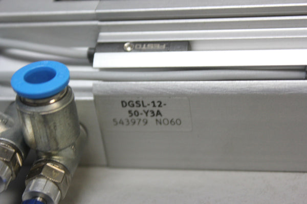 FESTO GUIDED CYLINDER PNEUMATIC MINI SLIDE DGSL-12-50-Y3A