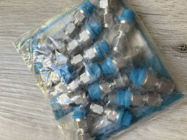 2- Swagelok Stainless Steel Fitting, 4 MM Tube x 1/8" ISO Thread, SS-4M0-1-2RP