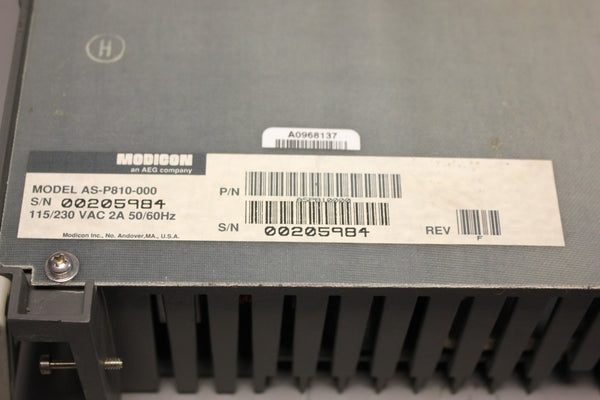 AEG MODICON POWER SUPPLY AS-P810-000