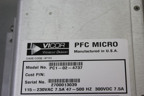 VICOR PFC MICRO POWER SUPPLY PC1-02-4737
