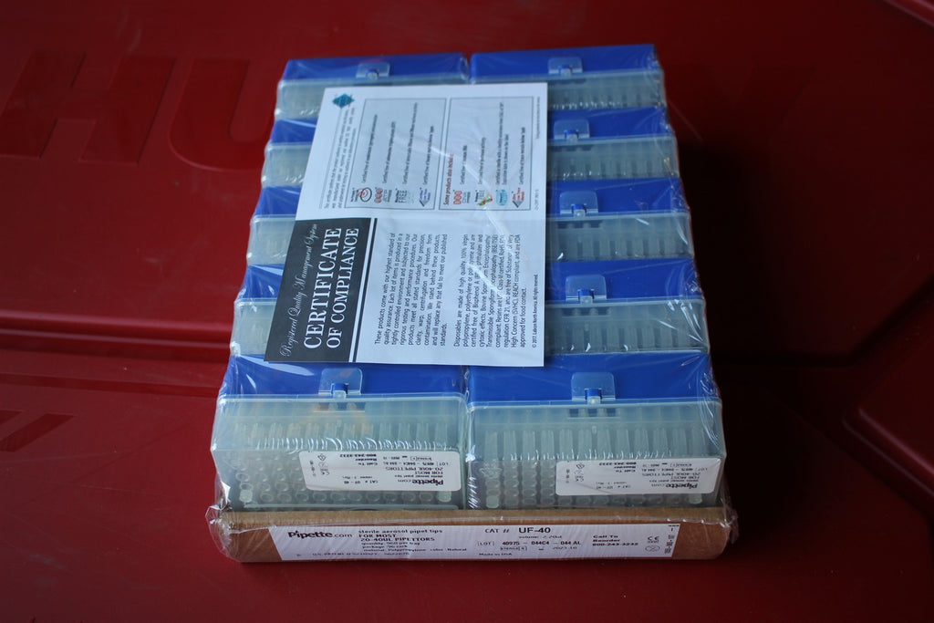 Lot of 960 NEW BOX OF PIPETTE STERILE AEROSOL PIPET TIP 2-20UL UF-40