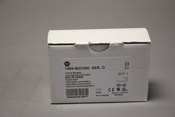 NEW ALLEN BRADLEY 8A CIRCUIT BREAKER 1489-M2C080 D