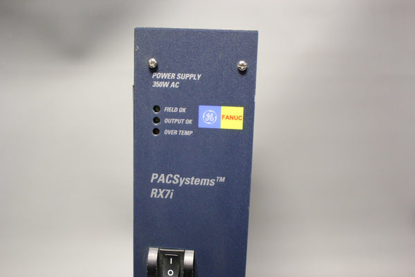 GE FANUC RX7i PLC RACK WITH POWER SUPPLY IC698PSA350C IC698CHS009A