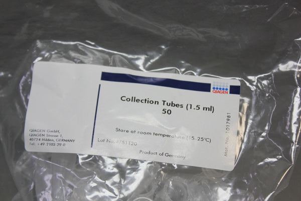 100- Qiagen 1.5mL Polypropylene Collection Tubes #1017981