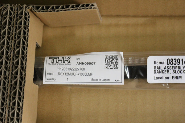 NEW PAIR OF THK LINEAR MOTION RAILS W/ BEARING BLOCKS RSX12MUUF+1065LMF 1065MM