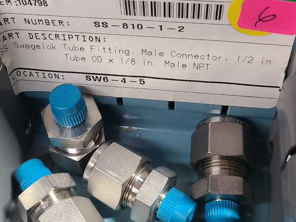 9 NEW SWAGELOK STAINLESS STEEL FITTINGS SS-810-1-2