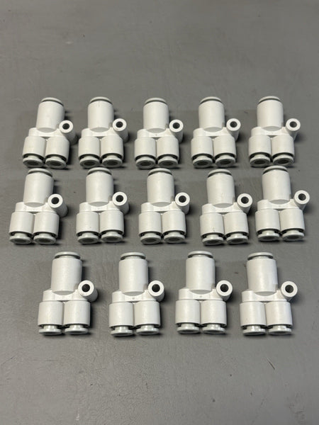 14- SMC KQ2U06-08 Union Y Fitting – 6mm Tube x 8mm Tube Push-to-Connect