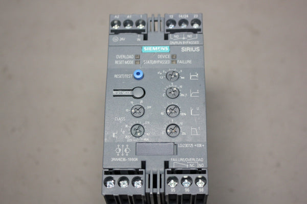 SIEMENS AC SEMICONDUCTOR MOTOR STARTER 3RW4036-1BB04