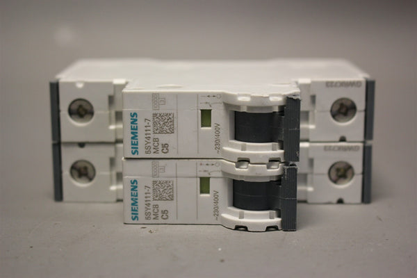 Lot of 2 SIEMENS CIRCUIT BREAKER 5SY4111-7MCB C5