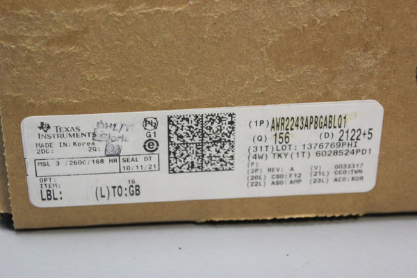 156 NEW TI HI PERF  RF FMCW Transceiver IC CHIP 76GHz to 81GHz AWR2243APBGABLQ1