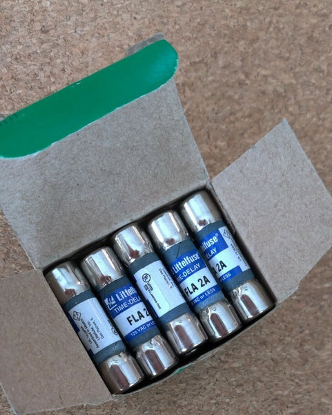 Littelfuse FLA-2 midget fuse 125v L3C15F New Lot of 5
