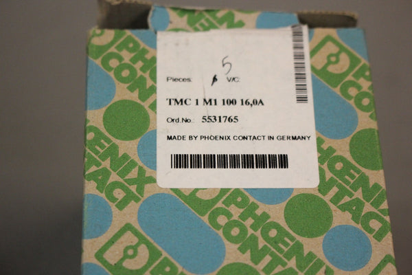LOT OF 5 NEW PHOENIX CONTACT TMC 1 M1 100 16,0A TERMINAL BLOCKS
