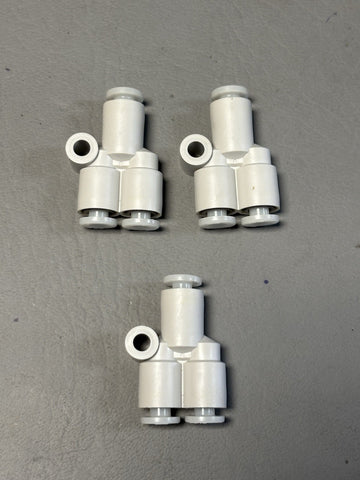 3- SMC KGU04-00 WYE FITTING STAINLESS STEEL 4.. TUBE