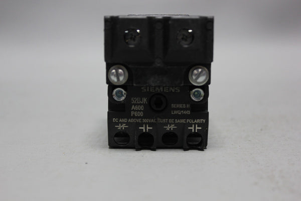 SIEMENS ILLUMINATED GREEN MUSHROOM HEAD PUSH PULL BUTTON 52BP2G3A, 52AATG, 52BJK