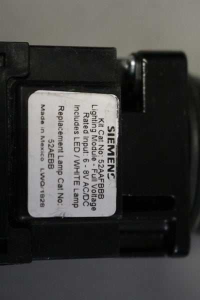 SIEMENS BLACKMAX MUSHROOM HEAD WHITE NON-ILLUMINATED PUSHBUTTON SWITCH 52BP3BBXB