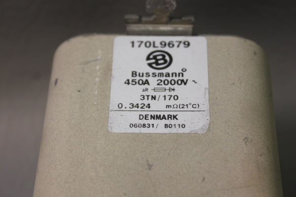 SIEMENS 450A 2000V SHIGH SPEED FUSE LINK 170L9679