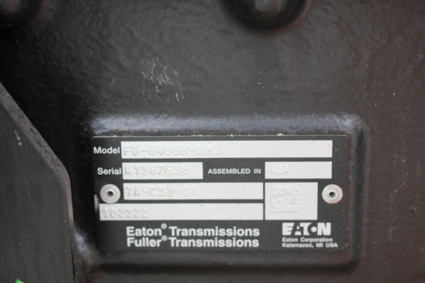 JING JIN ELECTRIC EV MOTOR EATON/FULLER 6 SPEED  TM5002B / 4305846-C / F0-6406B