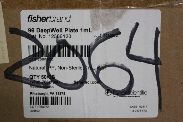 NEW CASE OF 40 FISHER 96 DEEP WELL PLATES 1mL  12566120 *8 PACKS OF 5*