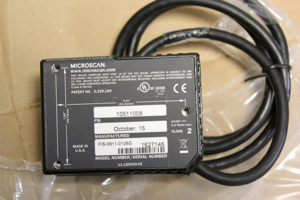 NEW MICROSCAN FIS-0911-0126G BARCODE SCANNER