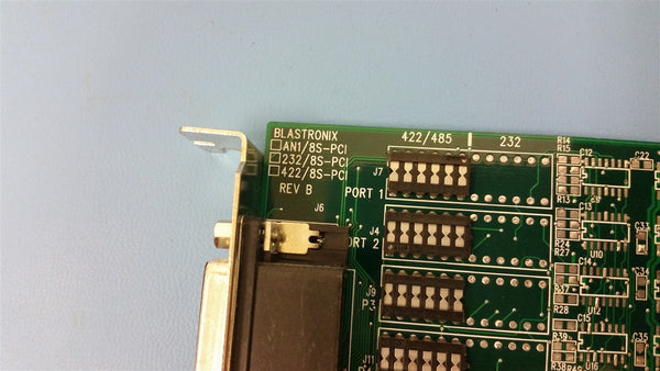 Blastronix 8 Port Serial Video Controller Card 422/8s-pci 