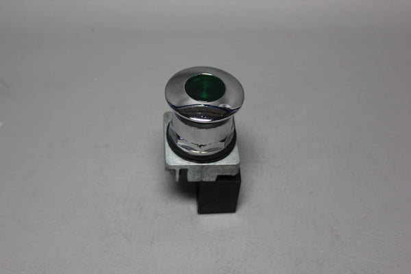 SIEMENS GREEN ILLUMINATED MUSHROOM HEAD PUSH PULL BUTTON 52PP2L3 W/O 52BJK