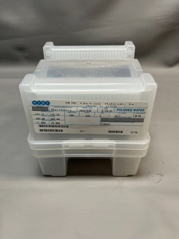 25 MEMC Polished Wafers BORON 124.72/125.28 diameter 585/665 Thickness 11/25 res
