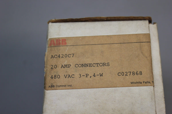 NEW ABB PIN & SLEEVE CONNECTOR 20A 480V AC420C7