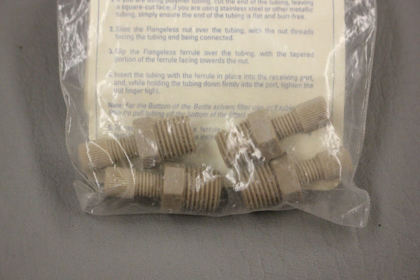 LOT OF 4 NEW UPCHURCH SCIENTIFIC U-504 ADAPTER PEEK 1/4 NPT