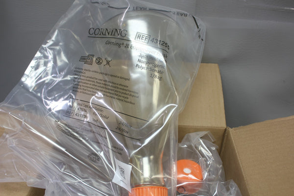 CORNING 2L ERLENMEYER FLASK W/ VENT CAP 431255 6 PCS