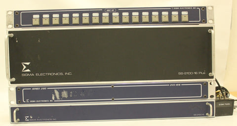 Sigma Electronics Ss-2100-2 Hub Dvs-1616 + Sbc-16 + 2100-6 Video Switcher Panels