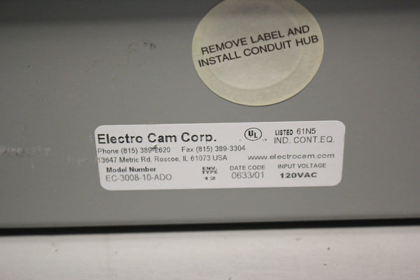 UNUSED ELECTRO CAM SOLID STATE ROTARY CAM LIMIT SWITCH  EC-3008-10-ADO