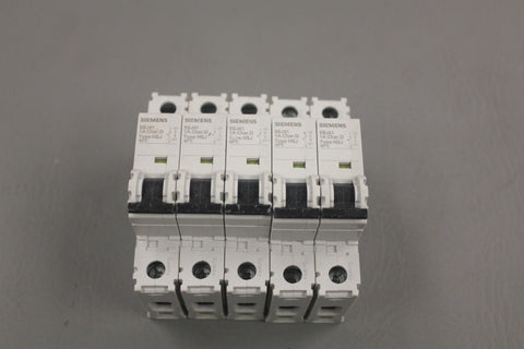 LOT OF 5 SIEMENS MINIATURE CIRCUIT BREAKER 5SJ4101-8HG40