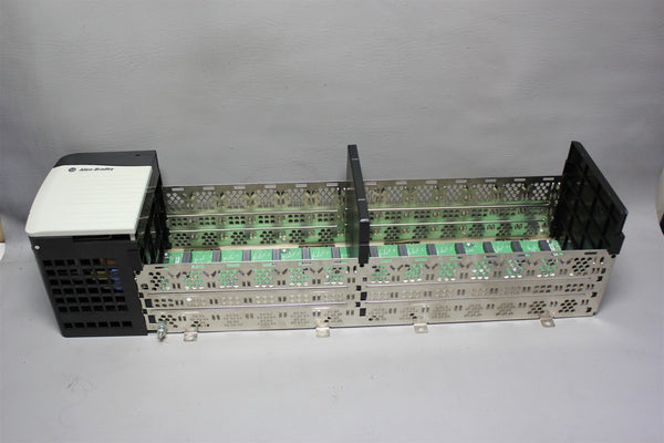 ALLEN BRADLEY CONTROLLOGIX 13 SLOT PLC CHASSIS W/ POWER SUPPLY 1756-A13/B PA75/B