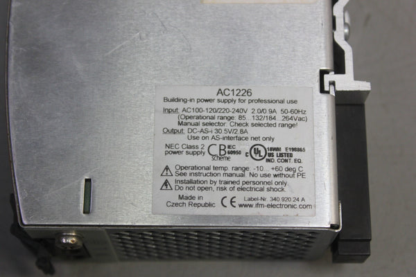 IFM AS-i POWER SUPPLY AC1226