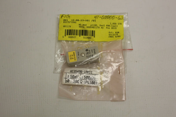 SIEMENS 6ES5498-1AA11 Analog Input Module Measuring Range 