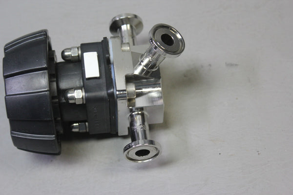 BURKERT 3 WAY SANITARY STAINLESS STEEL DIAPHRAGM VALVE 1/2" 316L 10bar 2034