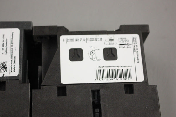 NEW SIEMENS SIRIUS CONTACTOR LOT OF 2 LEN00C004120B