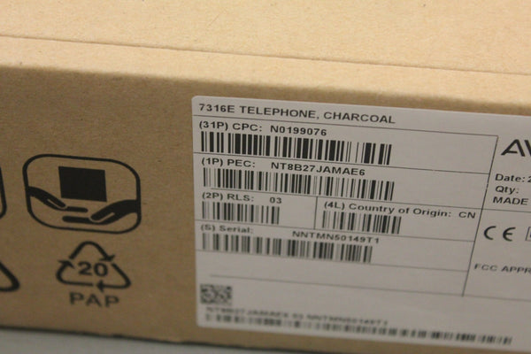 NEW AVAYA CHARCOAL TELEPHONE NT8B27JAMAE6