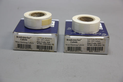 2 NEW ROLLS OF BRADY BRADYMARKER LABELS WIRE MARKING LABELS WML-205-292-75